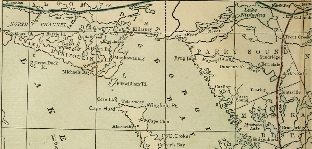 An illustration from Gage's new primer of map geography : for pupils preparing for promotion examinations, pupils preparing for entrance examinations, pupils preparing for junior and senior leaving examinations, students preparing for teachers' certificates, and all official examinations, 1892, leaf 29