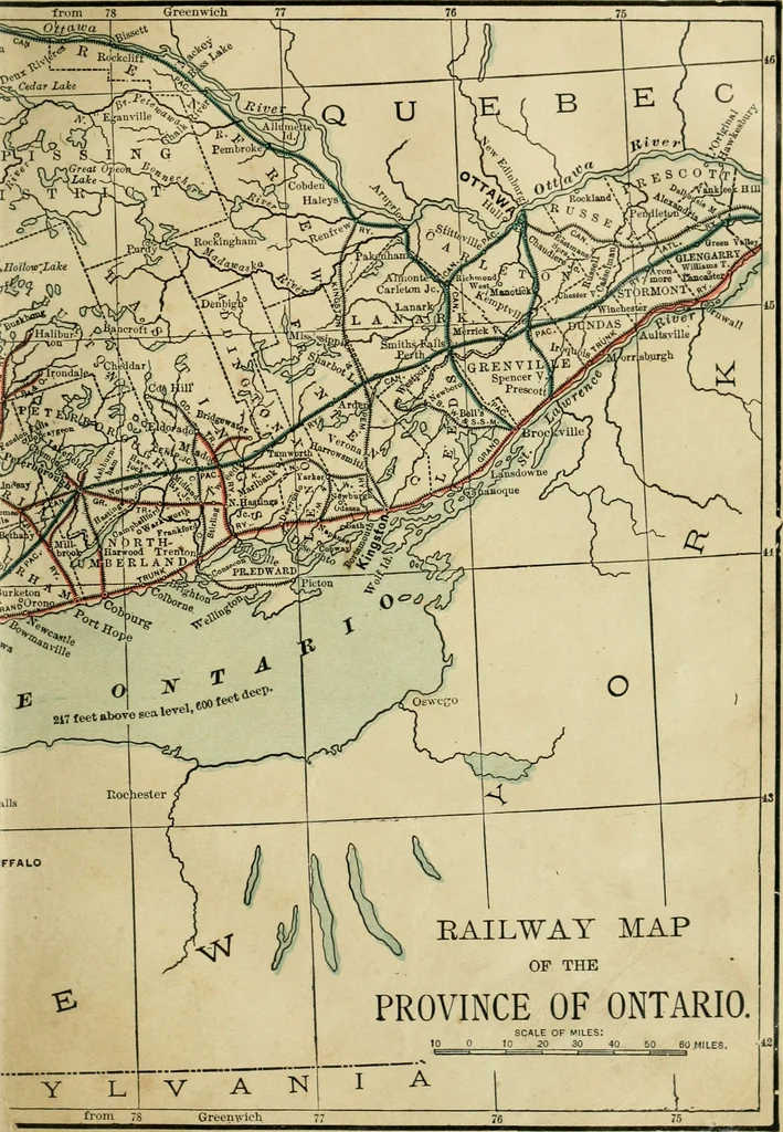 An illustration from Gage's new primer of map geography : for pupils preparing for promotion examinations, pupils preparing for entrance examinations, pupils preparing for junior and senior leaving examinations, students preparing for teachers' certificates, and all official examinations, 1892, leaf 30