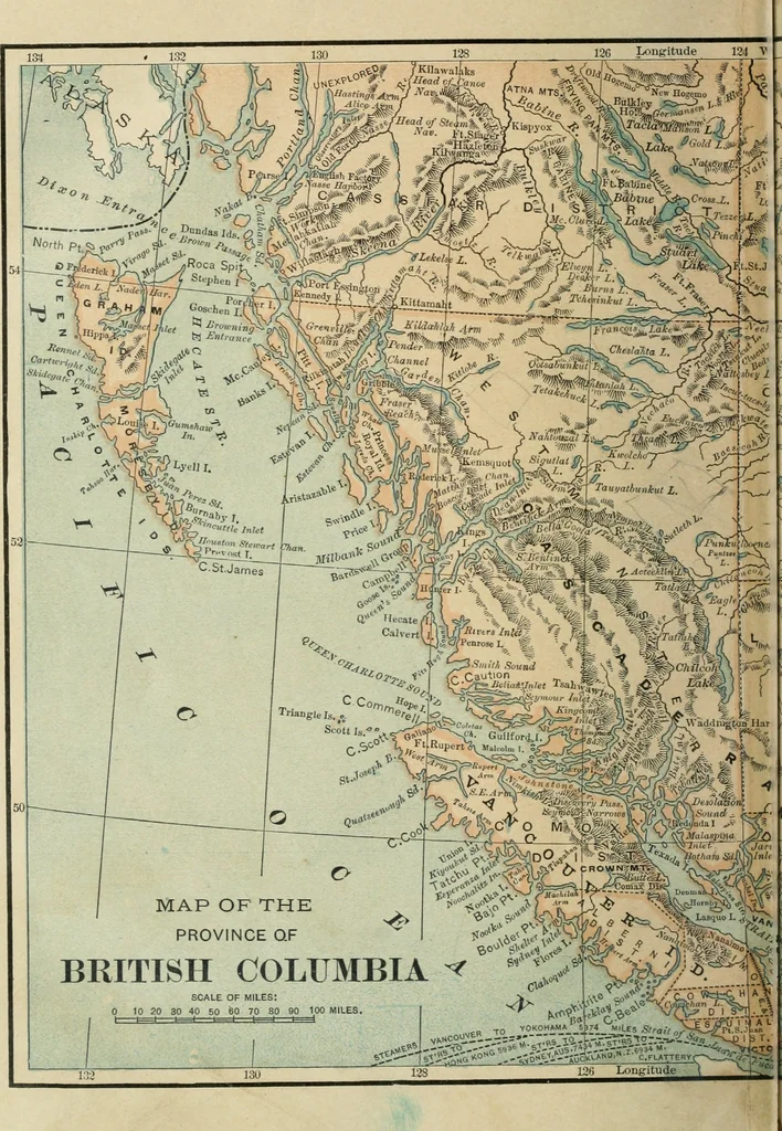 An illustration from Gage's new primer of map geography : for pupils preparing for promotion examinations, pupils preparing for entrance examinations, pupils preparing for junior and senior leaving examinations, students preparing for teachers' certificates, and all official examinations, 1892, leaf 93