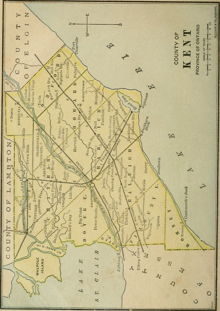 An illustration from Gage's new primer of map geography : for pupils preparing for promotion examinations, pupils preparing for entrance examinations, pupils preparing for junior and senior leaving examinations, students preparing for teachers' certificates, and all official examinations, 1892, leaf 97