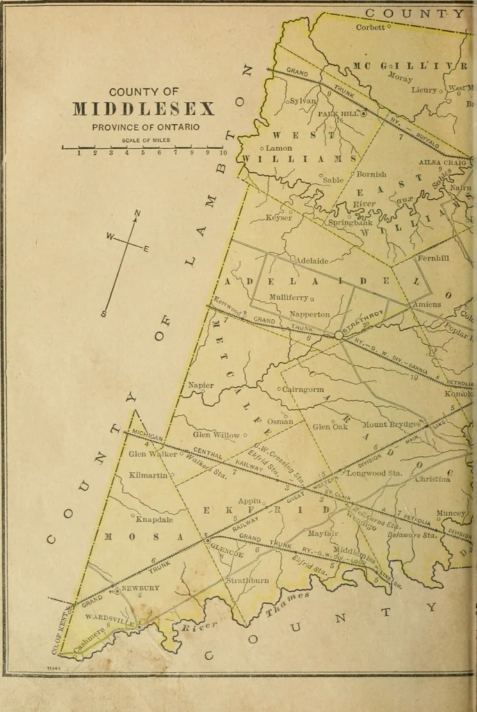 An illustration from Gage's new primer of map geography : for pupils preparing for promotion examinations, pupils preparing for entrance examinations, pupils preparing for junior and senior leaving examinations, students preparing for teachers' certificates, and all official examinations, 1892, leaf 99