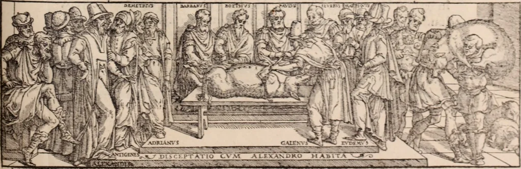 An illustration from Galeni omnia quae extant opera : in latinum sermonem conuersa, 1565, leaf 226