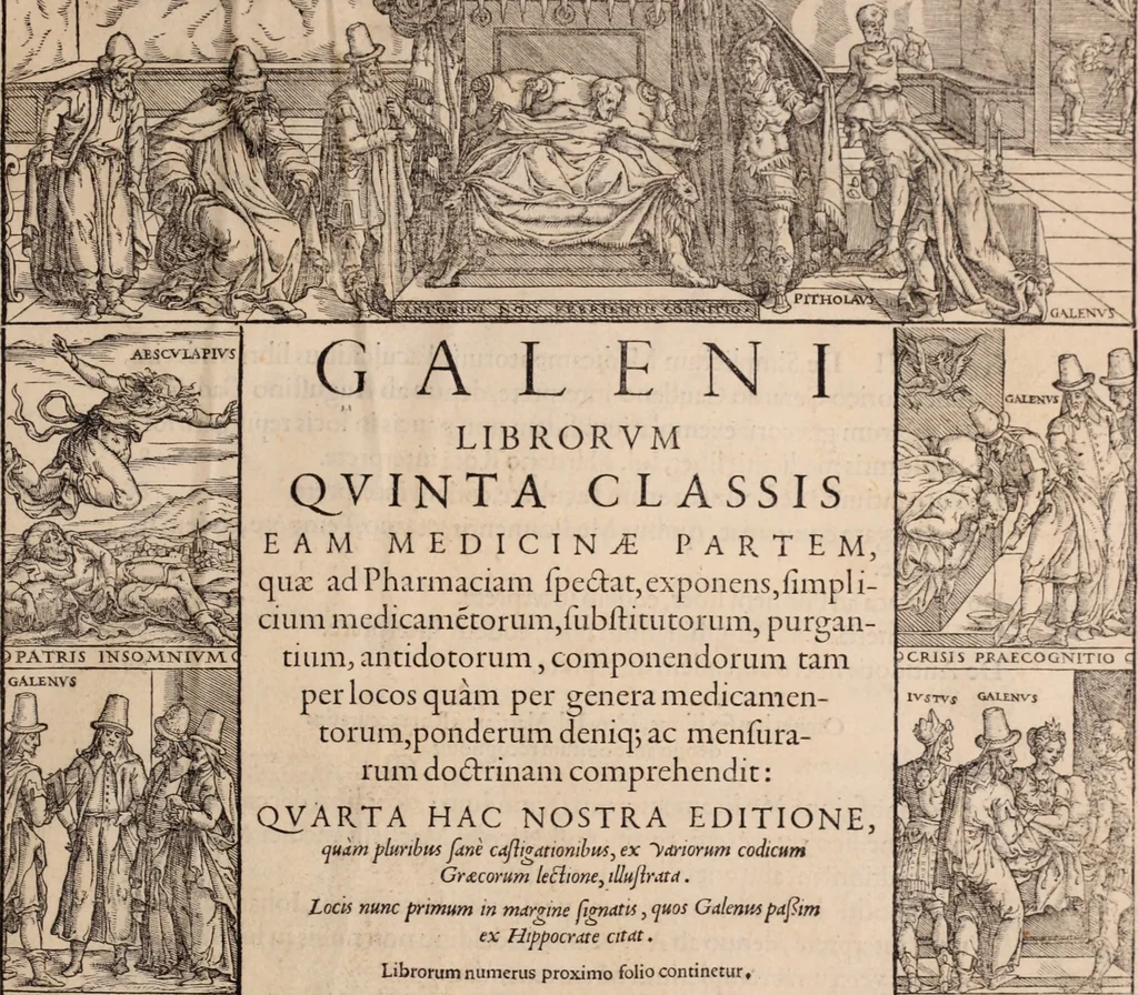 An illustration from Galeni omnia quae extant opera : in latinum sermonem conuersa, 1565, leaf 6
