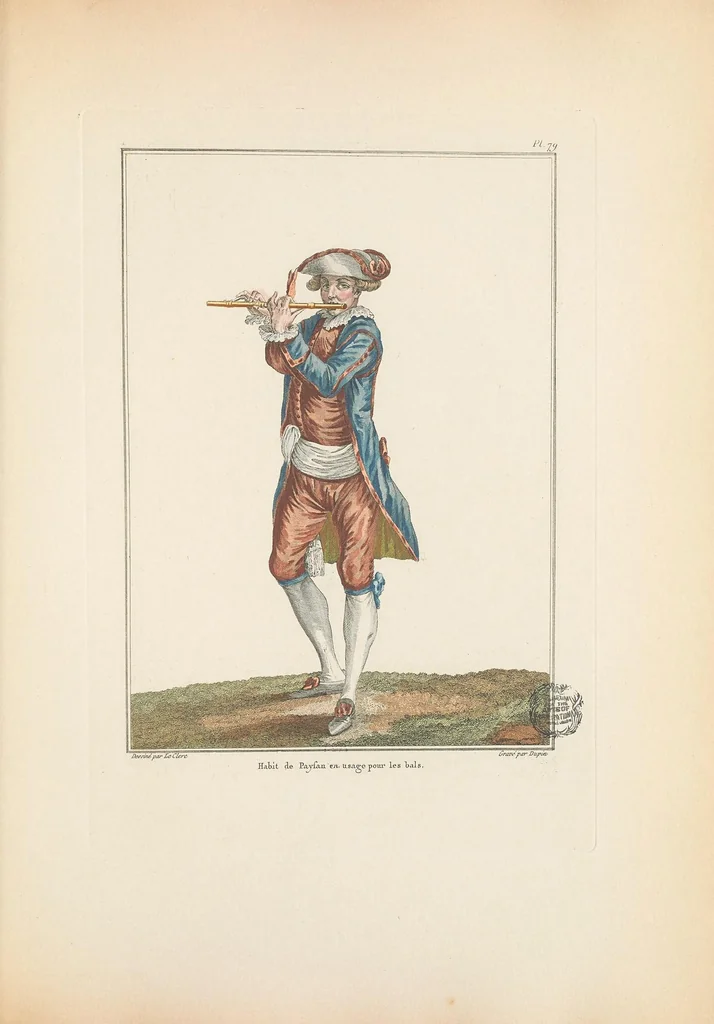 An illustration from Galerie des modes et costumes français, dessinés d'après nature, 1778-1787;, 1912, leaf 101