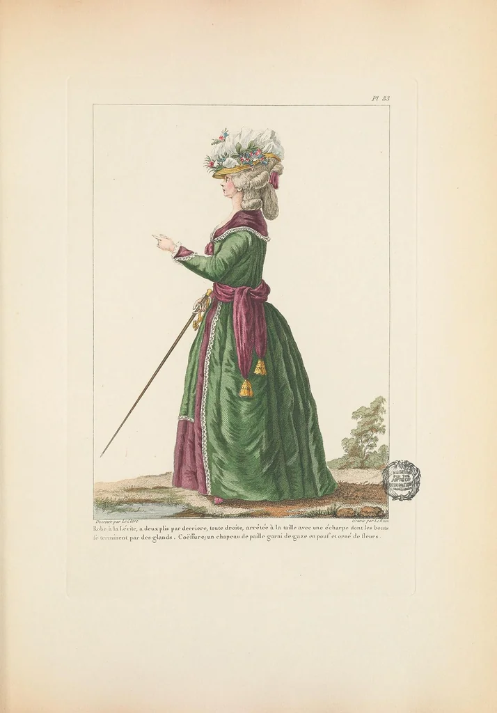 An illustration from Galerie des modes et costumes français, dessinés d'après nature, 1778-1787;, 1912, leaf 117