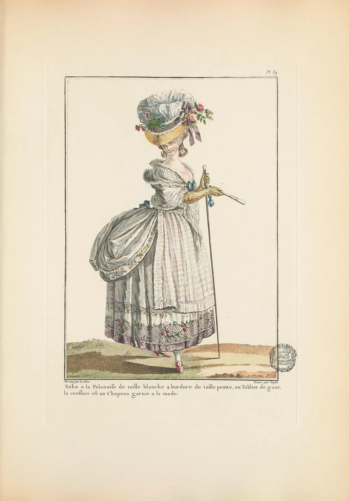 An illustration from Galerie des modes et costumes français, dessinés d'après nature, 1778-1787;, 1912, leaf 141