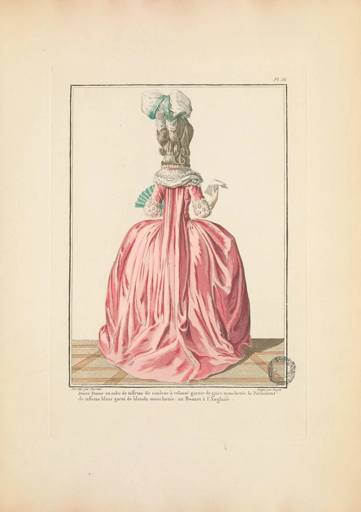 An illustration from Galerie des modes et costumes français, dessinés d'après nature, 1778-1787;, 1912, leaf 9