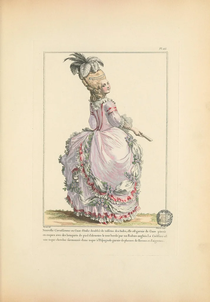 An illustration from Galerie des modes et costumes français, dessinés d'après nature, 1778-1787;, 1912, leaf 65