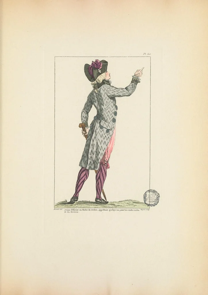 An illustration from Galerie des modes et costumes français, dessinés d'après nature, 1778-1787;, 1912, leaf 173