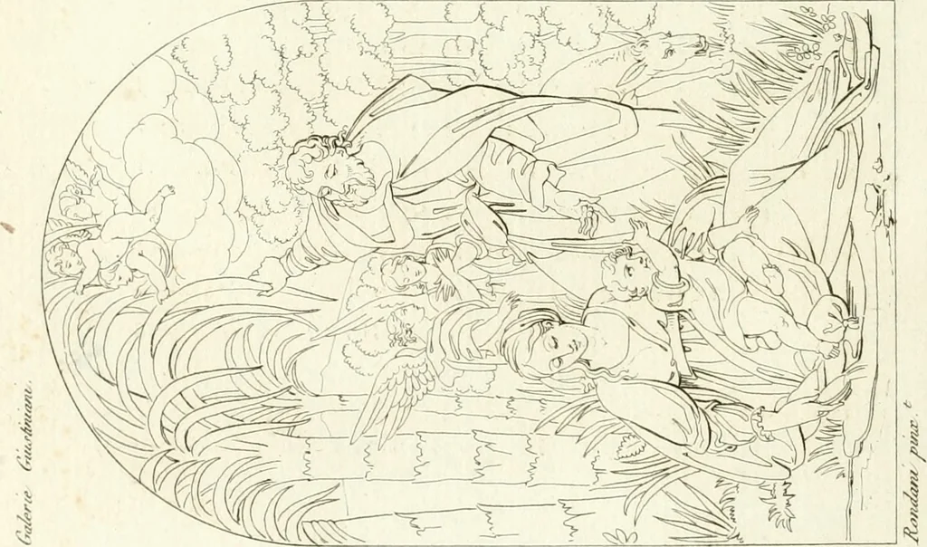 An illustration from Galerie Giustiniani; ou, Catalogue figuré des tableaux de cette célèbre Galerie, 1812, leaf 215