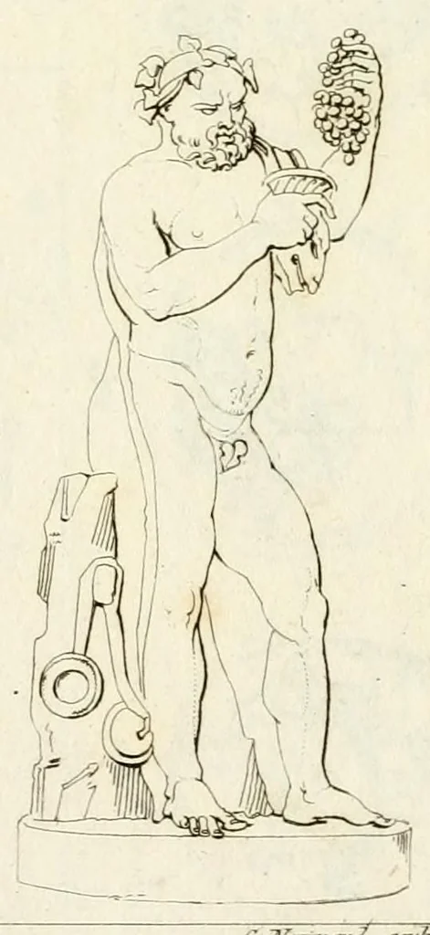 An illustration from Galerie mythologique : recueil de monuments pour servir à l'étude de la mythologie, de l'histoire de l'art, de l'antiquité figurée, et du langage allégorique des anciens : avec 190 planches gravées au trait, contenant près de 800 monuments antiques, tels que statues, bas-reliefs, pierres gravées, médailles, freques et peintures de vases, dont plus de 50 sont inédits, 1811, leaf 345
