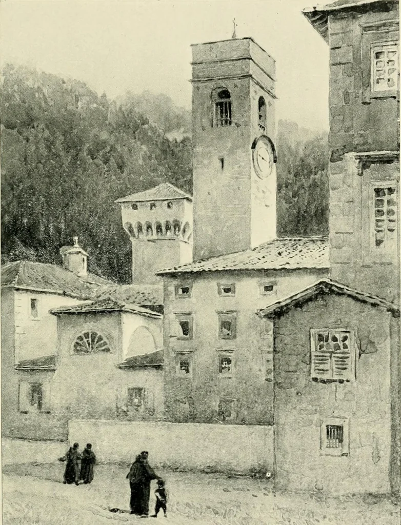 An illustration from Galileo, his life and work, 1903, leaf 25