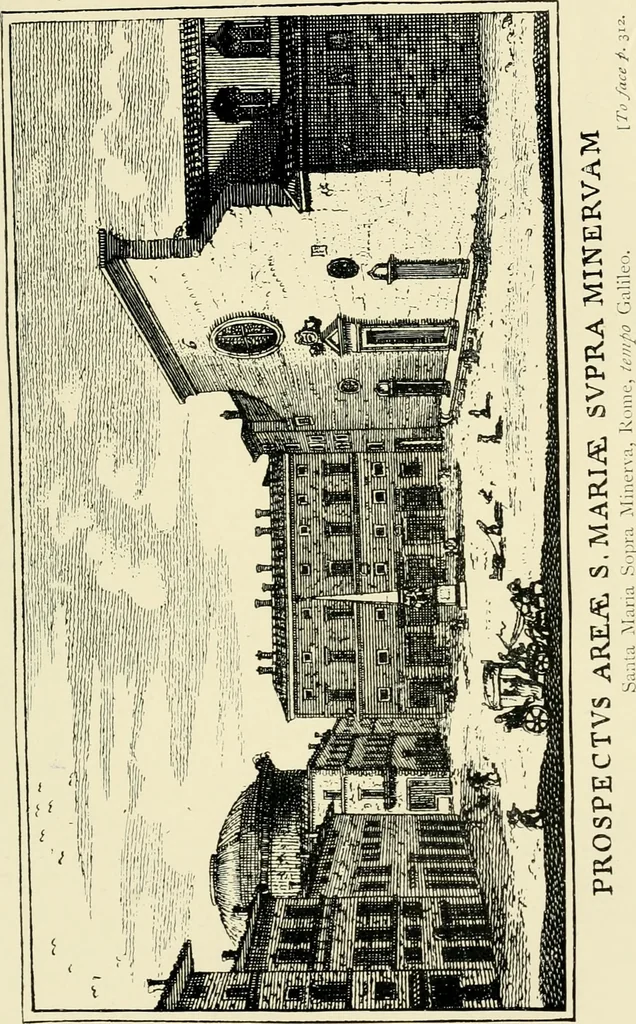 An illustration from Galileo, his life and work, 1903, leaf 355