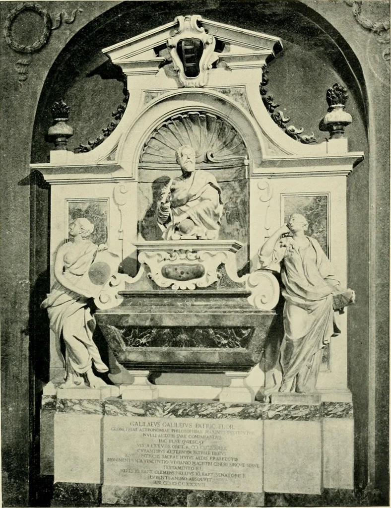 An illustration from Galileo, his life and work, 1903, leaf 451