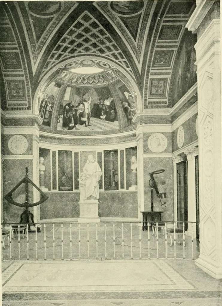 An illustration from Galileo, his life and work, 1903, leaf 463