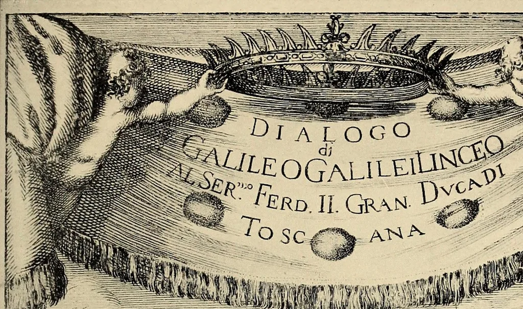 An illustration from Galileo, his life and work, 1903, leaf 309