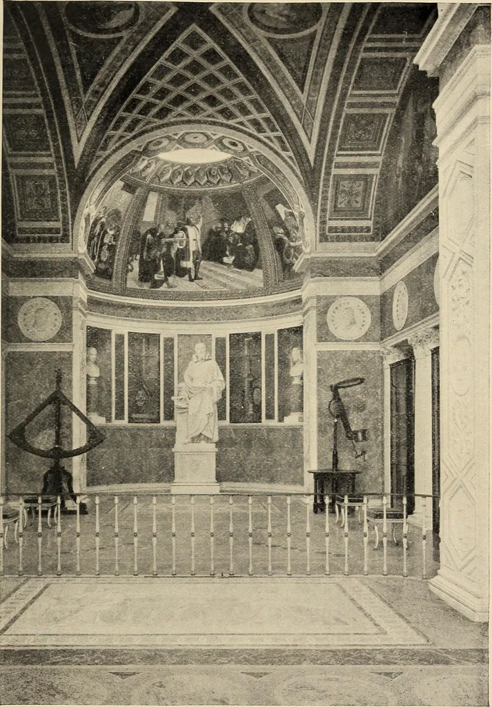 An illustration from Galileo, his life and work, 1903, leaf 463