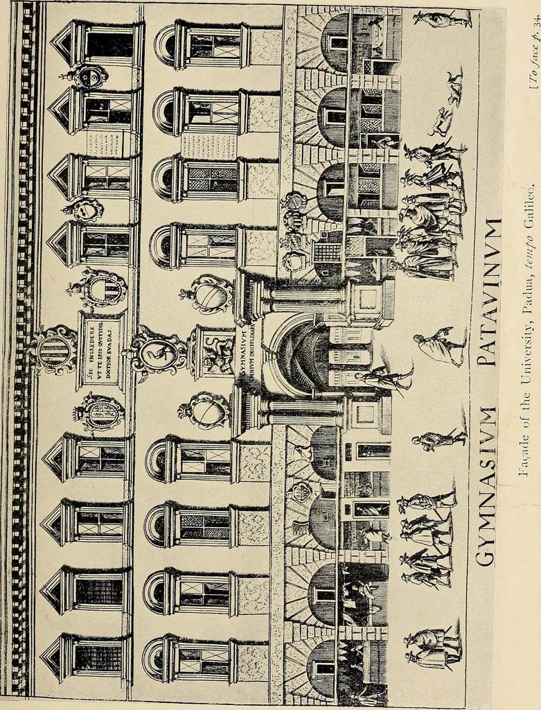An illustration from Galileo, his life and work, 1903, leaf 57