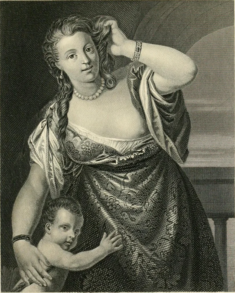 An illustration from The galleries of Vienna; a selection of engravings after the most celebrated pictures in the Imperial gallery of the Belvedere, and from other renowned collections in Vienna. With descriptive text, 1867, leaf 201