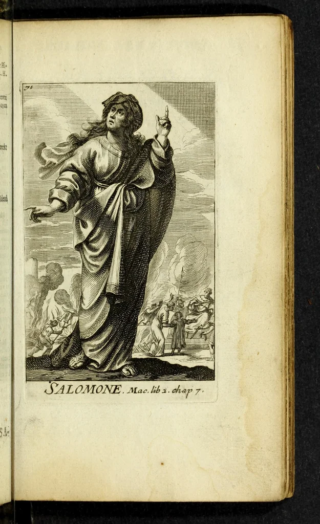 An illustration from Gallerye der uitmuntende vrouwen : of der zelver deugden en ondeugden, in byschriften en sneldichten, vertoond, met verklaaringen konstplaaten verrijkt, 1690, leaf 119