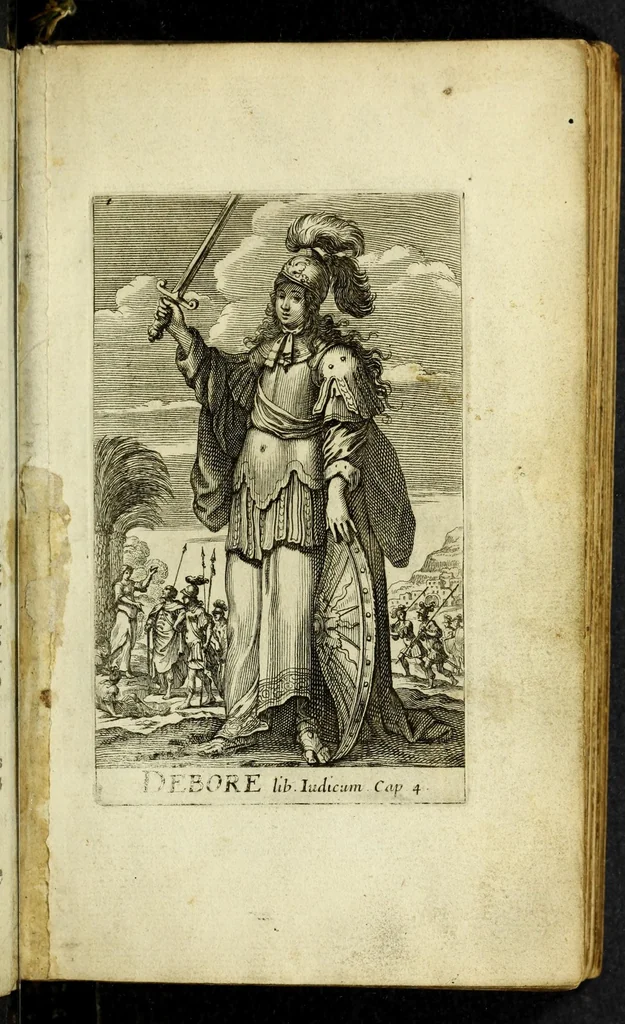 An illustration from Gallerye der uitmuntende vrouwen : of der zelver deugden en ondeugden, in byschriften en sneldichten, vertoond, met verklaaringen konstplaaten verrijkt, 1690, leaf 21