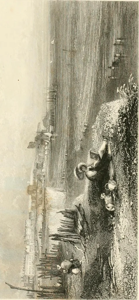 An illustration from The gallery of modern British artists; consisting of a series of engravings from works of the most eminent artists of the day, including Messrs. Turner, Roberts, Harding, Clennel, Dewint, Austin, Messrs. Stanfield, Bonnington, Prout, Cattermole, C. Fielding, Cox, &c. &c, 1834, leaf 109