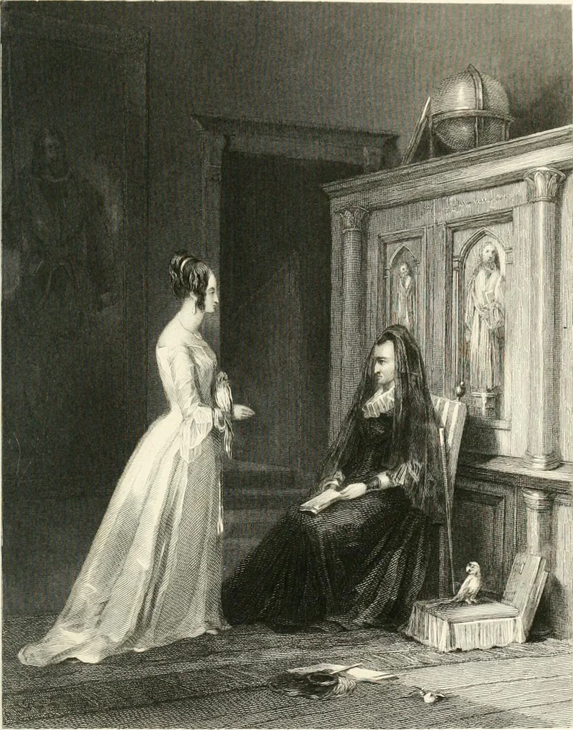An illustration from The gallery of modern British artists; consisting of a series of engravings from works of the most eminent artists of the day, including Messrs. Turner, Roberts, Harding, Clennel, Dewint, Austin, Messrs. Stanfield, Bonnington, Prout, Cattermole, C. Fielding, Cox, &c. &c, 1834, leaf 131