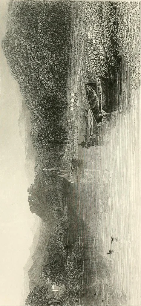 An illustration from The gallery of modern British artists; consisting of a series of engravings from works of the most eminent artists of the day, including Messrs. Turner, Roberts, Harding, Clennel, Dewint, Austin, Messrs. Stanfield, Bonnington, Prout, Cattermole, C. Fielding, Cox, &c. &c, 1834, leaf 147