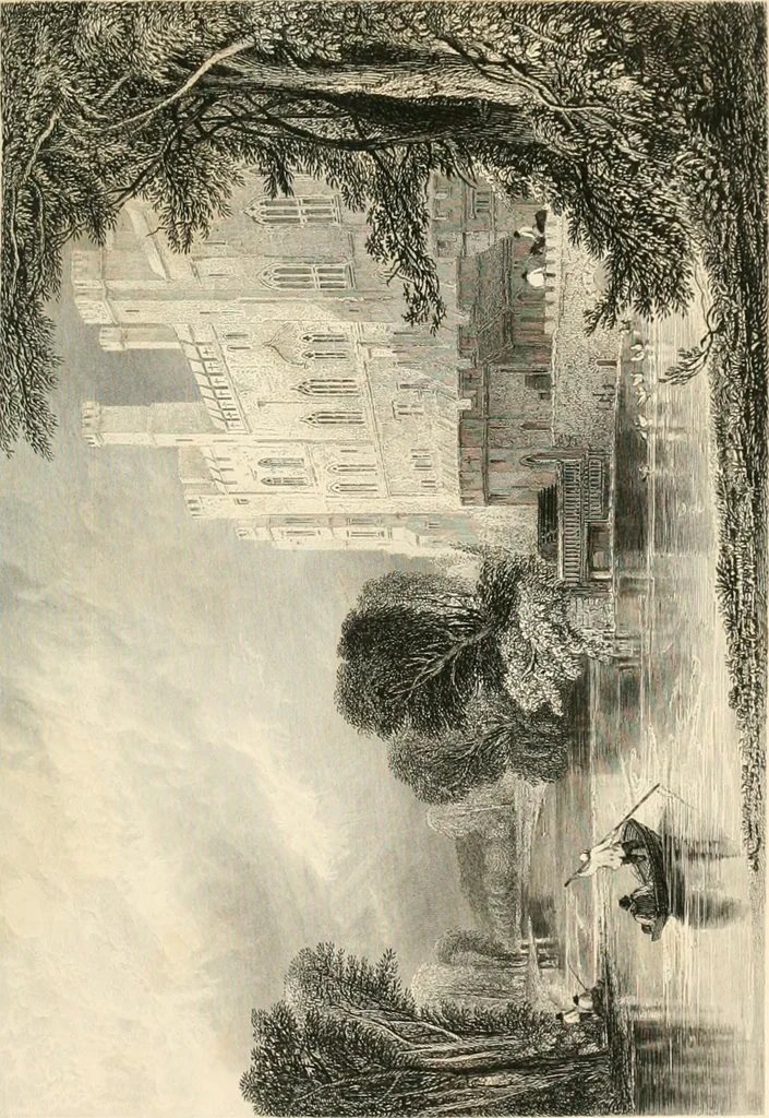 An illustration from The gallery of modern British artists; consisting of a series of engravings from works of the most eminent artists of the day, including Messrs. Turner, Roberts, Harding, Clennel, Dewint, Austin, Messrs. Stanfield, Bonnington, Prout, Cattermole, C. Fielding, Cox, &c. &c, 1834, leaf 223