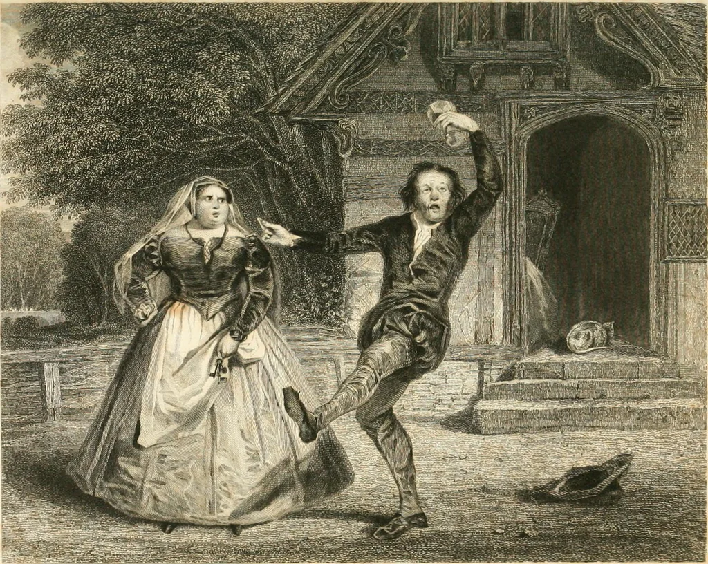 An illustration from The gallery of modern British artists; consisting of a series of engravings from works of the most eminent artists of the day, including Messrs. Turner, Roberts, Harding, Clennel, Dewint, Austin, Messrs. Stanfield, Bonnington, Prout, Cattermole, C. Fielding, Cox, &c. &c, 1834, leaf 79