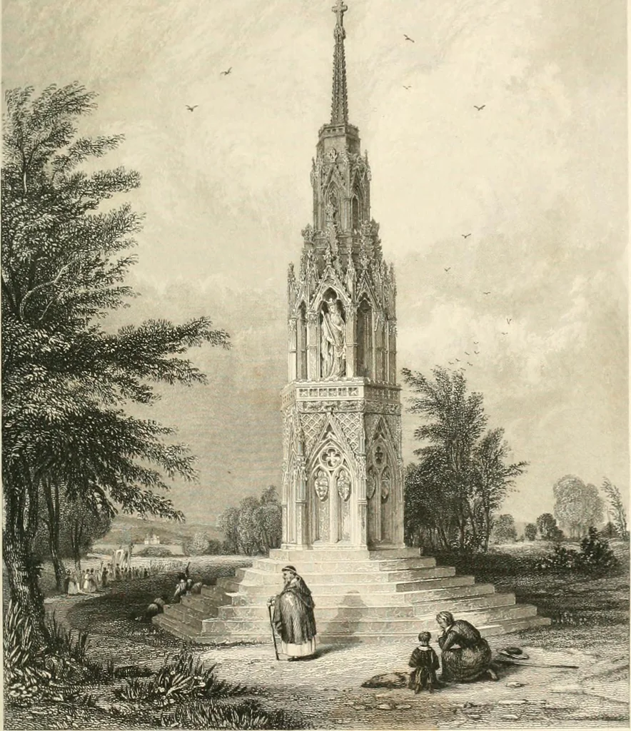 An illustration from The gallery of modern British artists; consisting of a series of engravings from works of the most eminent artists of the day, including Messrs. Turner, Roberts, Harding, Clennel, Dewint, Austin, Messrs. Stanfield, Bonnington, Prout, Cattermole, C. Fielding, Cox, &c. &c, 1834, leaf 81