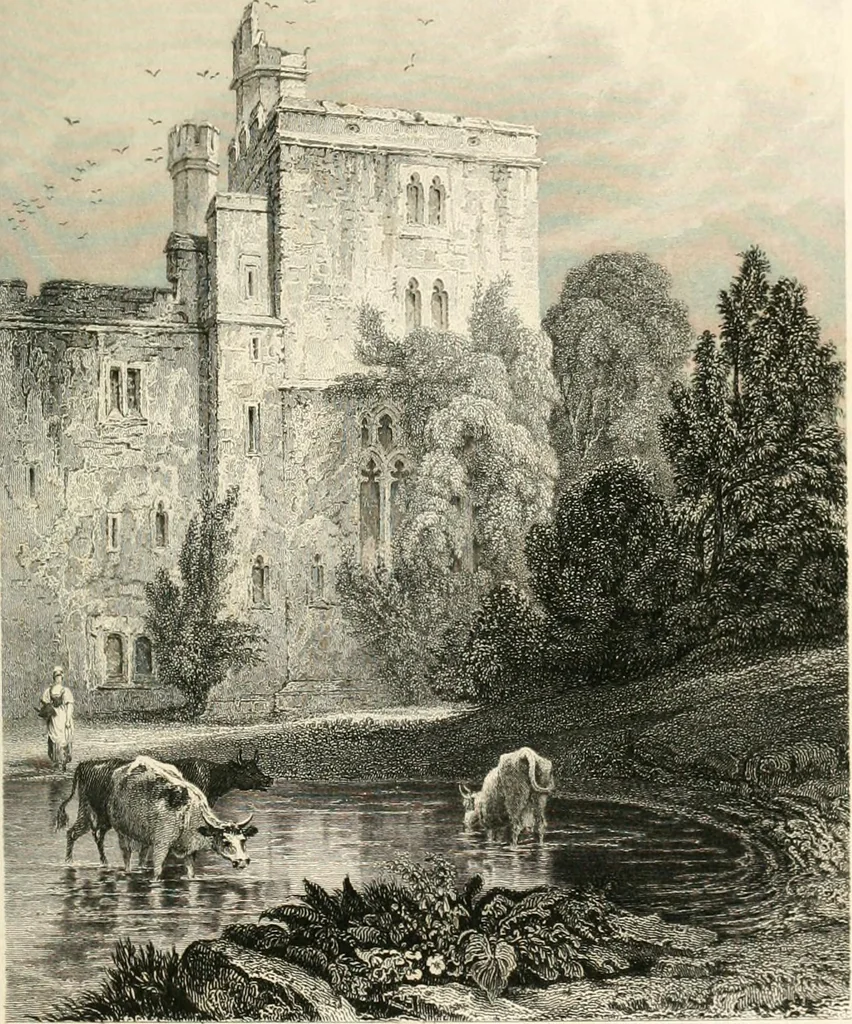 An illustration from The gallery of modern British artists; consisting of a series of engravings from works of the most eminent artists of the day, including Messrs. Turner, Roberts, Harding, Clennel, Dewint, Austin, Messrs. Stanfield, Bonnington, Prout, Cattermole, C. Fielding, Cox, &c. &c, 1834, leaf 91