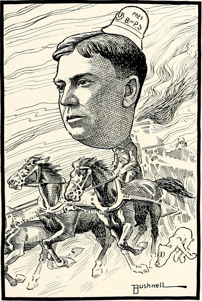 An illustration from A gallery of pen sketches in black and white of "Cincinnatians as we see 'em", 1905, leaf 100
