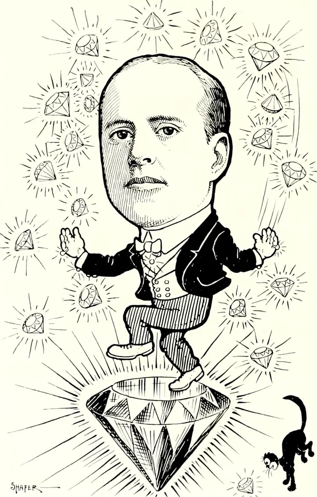 An illustration from A gallery of pen sketches in black and white of "Cincinnatians as we see 'em", 1905, leaf 103