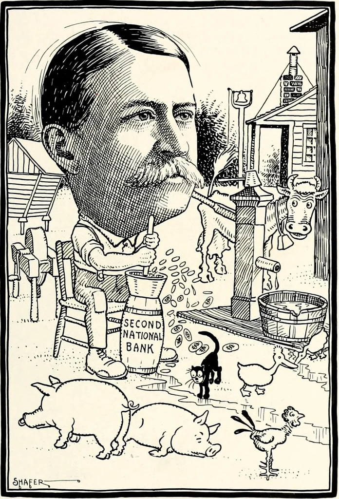 An illustration from A gallery of pen sketches in black and white of "Cincinnatians as we see 'em", 1905, leaf 104