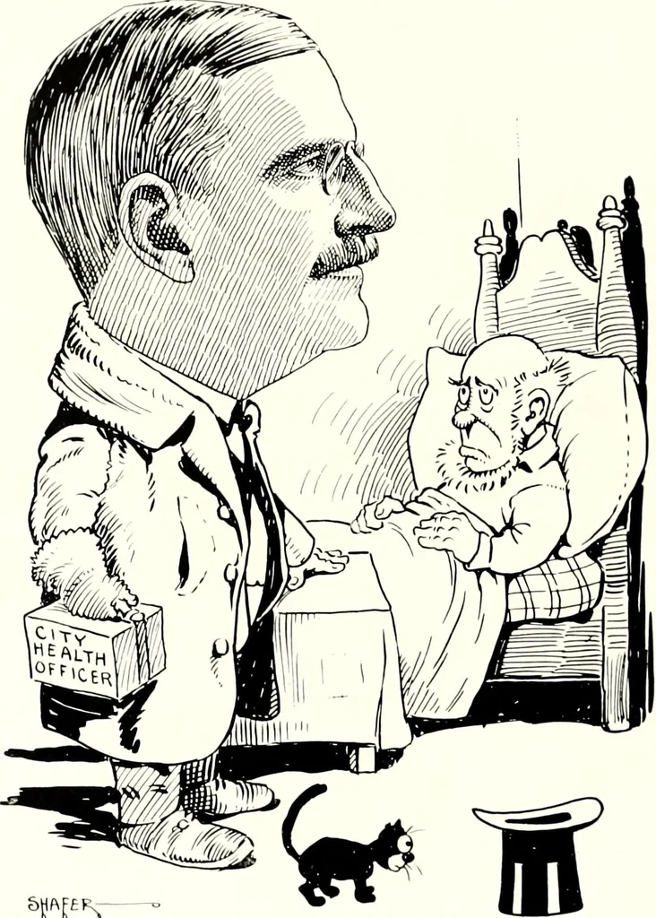 An illustration from A gallery of pen sketches in black and white of "Cincinnatians as we see 'em", 1905, leaf 105