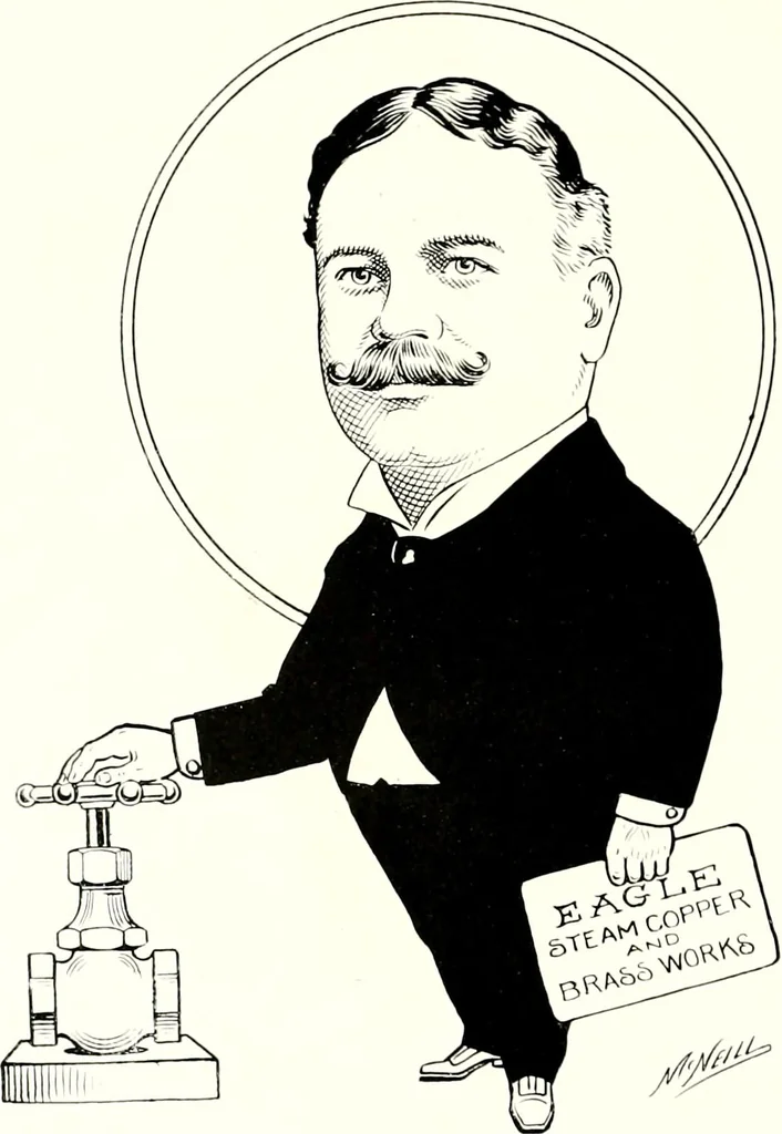 An illustration from A gallery of pen sketches in black and white of "Cincinnatians as we see 'em", 1905, leaf 109