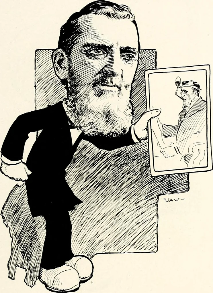 An illustration from A gallery of pen sketches in black and white of "Cincinnatians as we see 'em", 1905, leaf 112