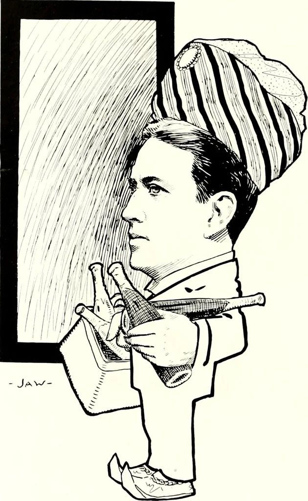 An illustration from A gallery of pen sketches in black and white of "Cincinnatians as we see 'em", 1905, leaf 113