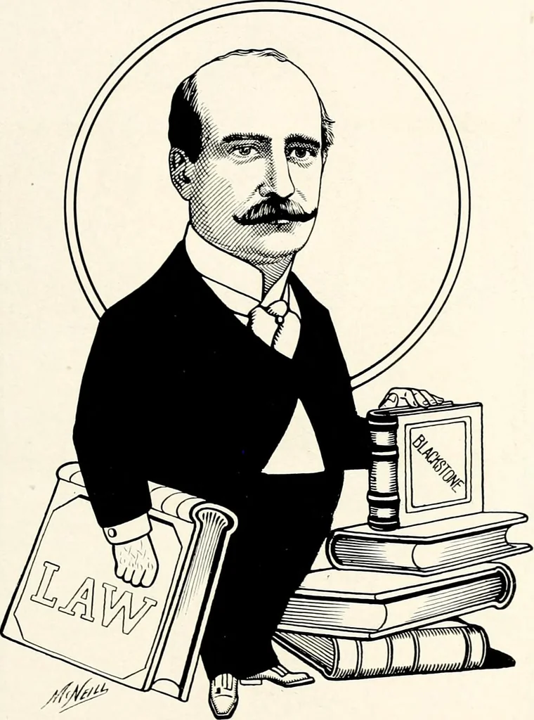 An illustration from A gallery of pen sketches in black and white of "Cincinnatians as we see 'em", 1905, leaf 120