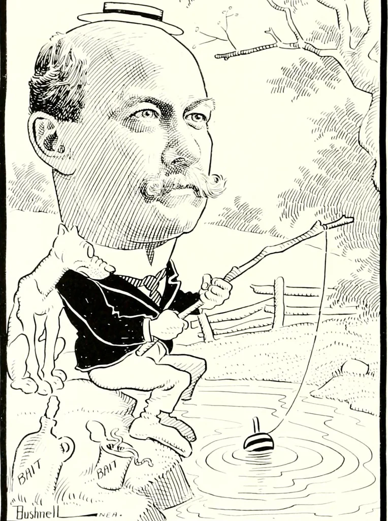 An illustration from A gallery of pen sketches in black and white of "Cincinnatians as we see 'em", 1905, leaf 121