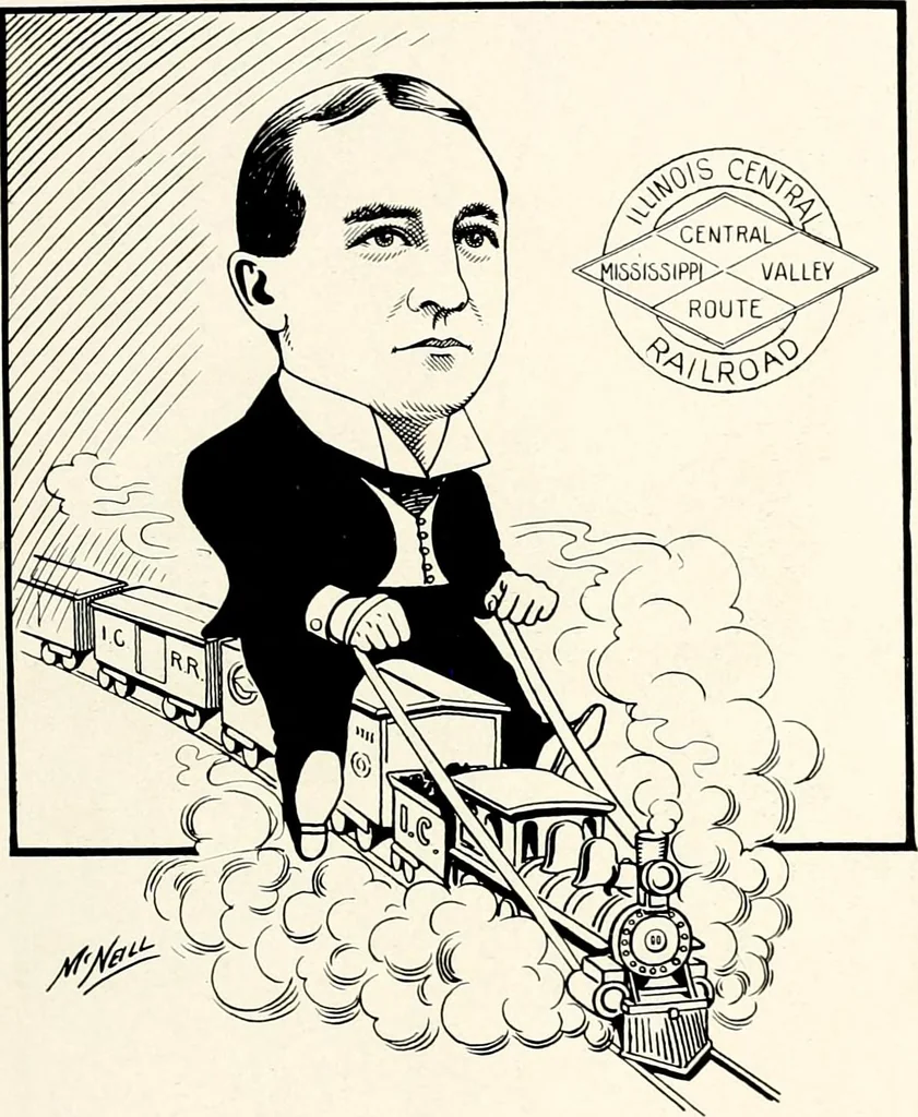 An illustration from A gallery of pen sketches in black and white of "Cincinnatians as we see 'em", 1905, leaf 124