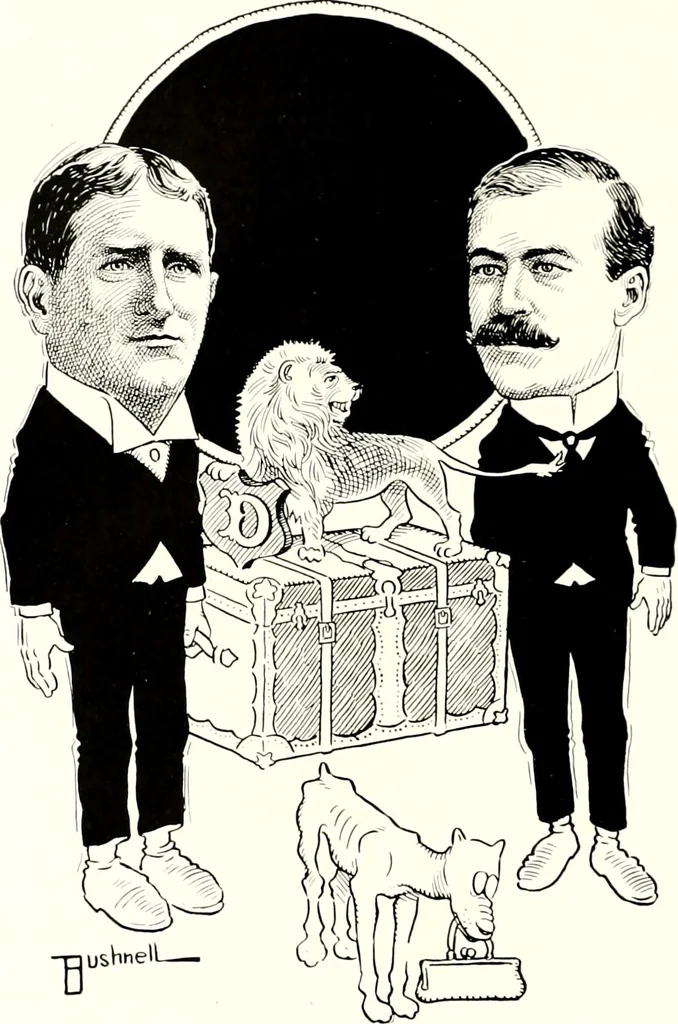 An illustration from A gallery of pen sketches in black and white of "Cincinnatians as we see 'em", 1905, leaf 127
