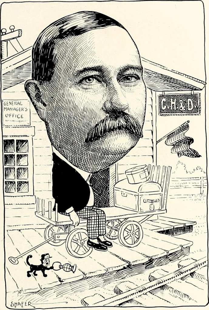 An illustration from A gallery of pen sketches in black and white of "Cincinnatians as we see 'em", 1905, leaf 132