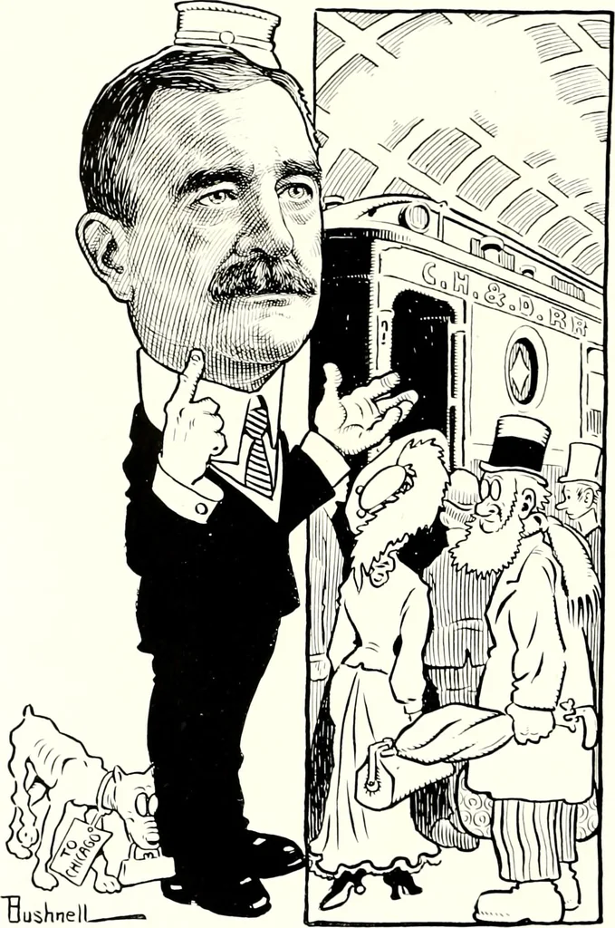 An illustration from A gallery of pen sketches in black and white of "Cincinnatians as we see 'em", 1905, leaf 133
