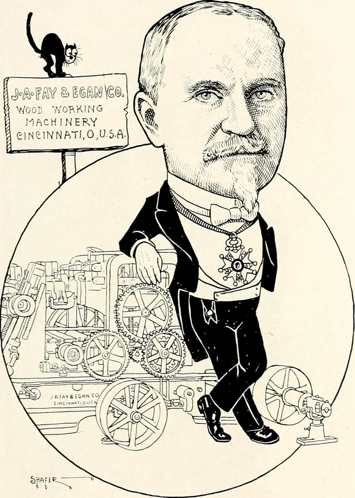 An illustration from A gallery of pen sketches in black and white of "Cincinnatians as we see 'em", 1905, leaf 134