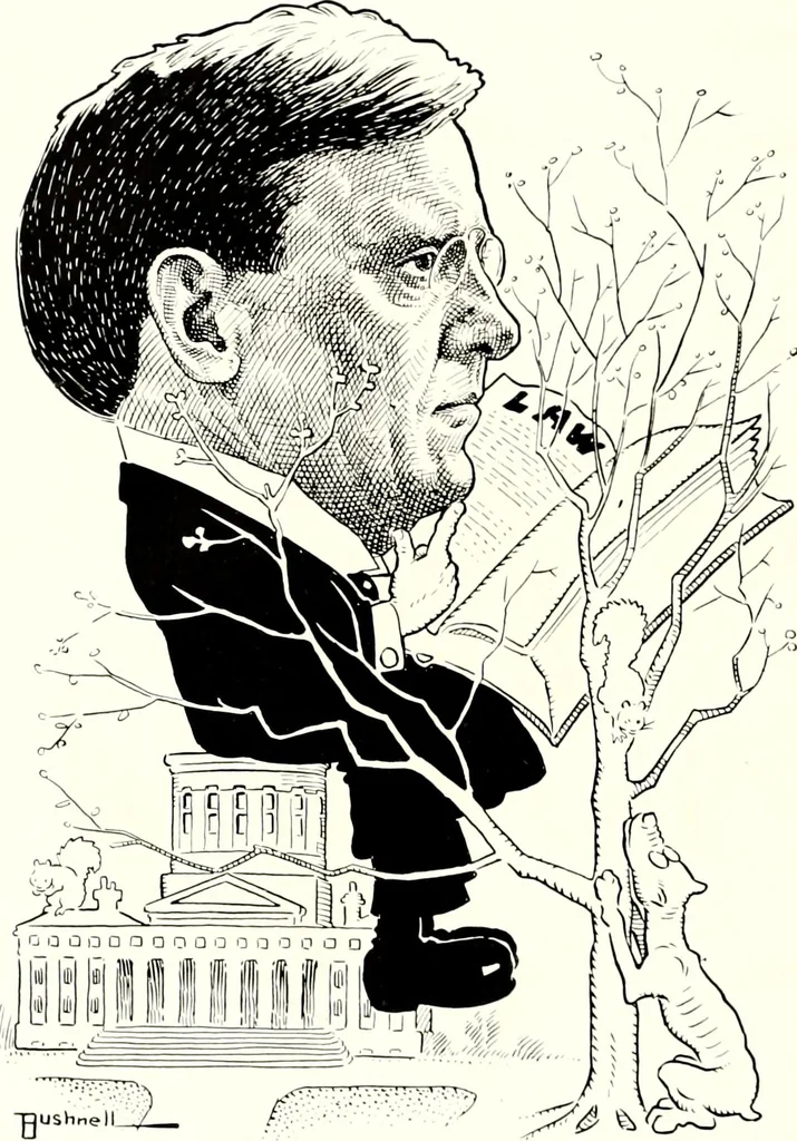 An illustration from A gallery of pen sketches in black and white of "Cincinnatians as we see 'em", 1905, leaf 139