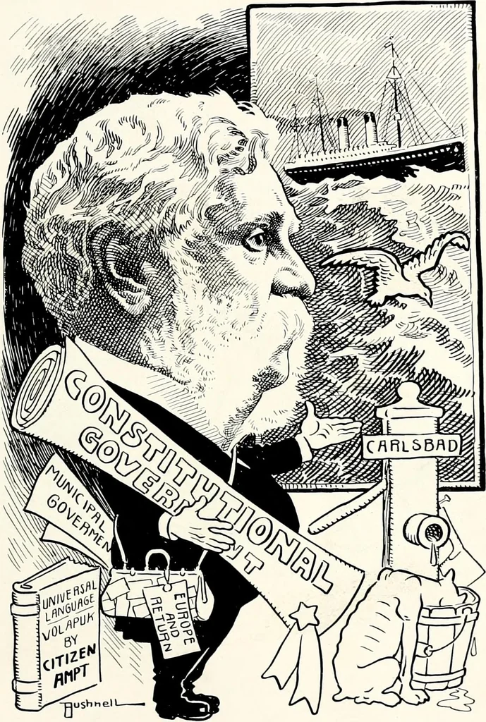 An illustration from A gallery of pen sketches in black and white of "Cincinnatians as we see 'em", 1905, leaf 14