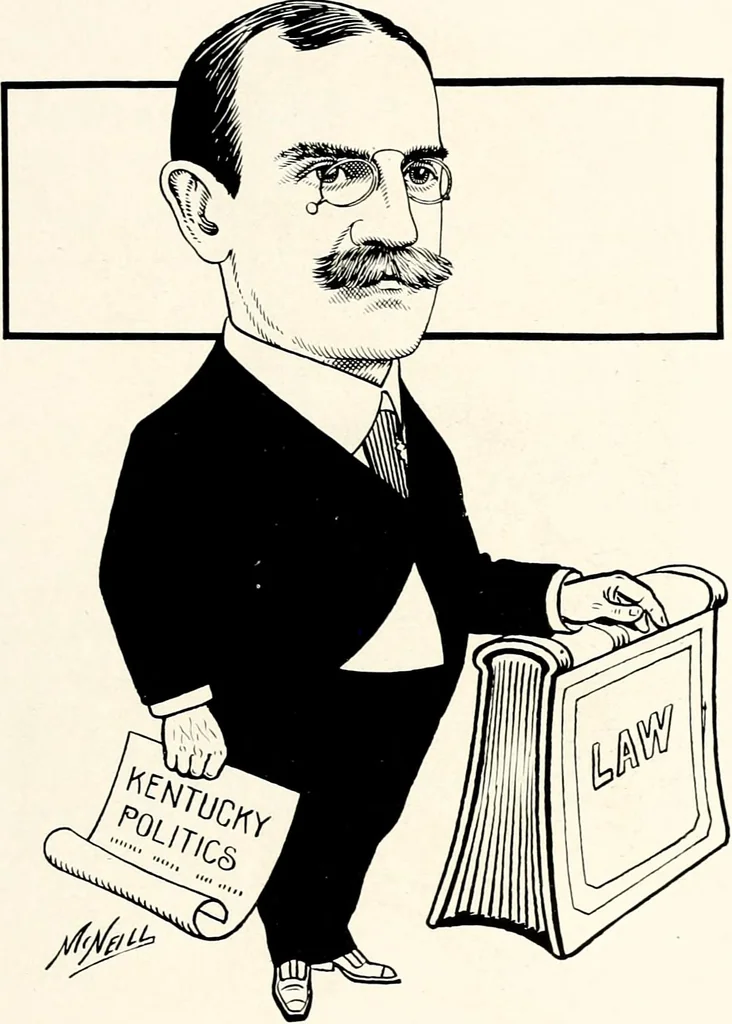 An illustration from A gallery of pen sketches in black and white of "Cincinnatians as we see 'em", 1905, leaf 142