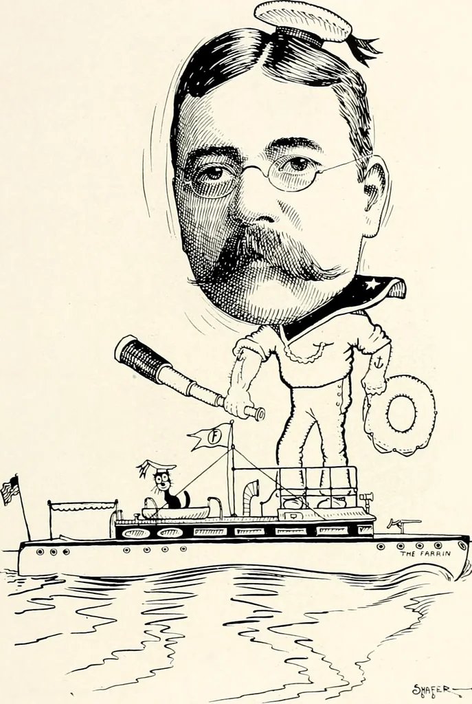 An illustration from A gallery of pen sketches in black and white of "Cincinnatians as we see 'em", 1905, leaf 144